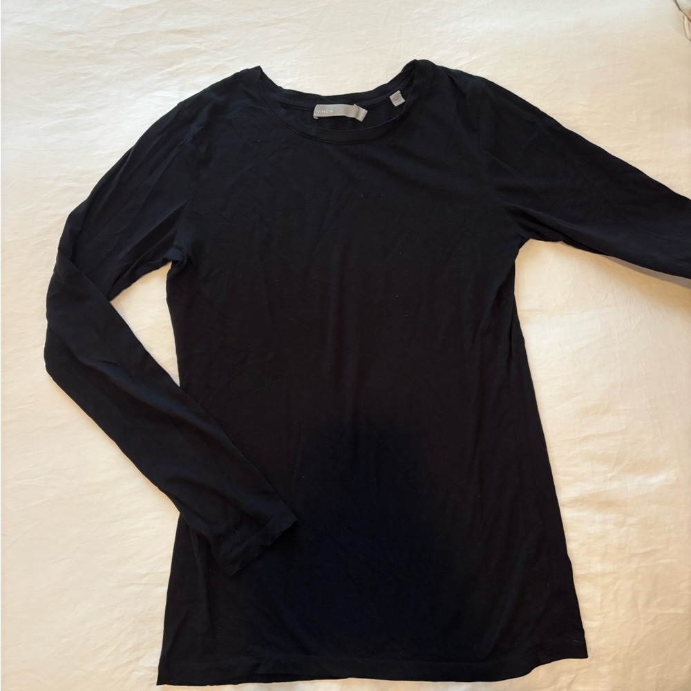 Vince Cotton/Cashmere Black Long Sleeve